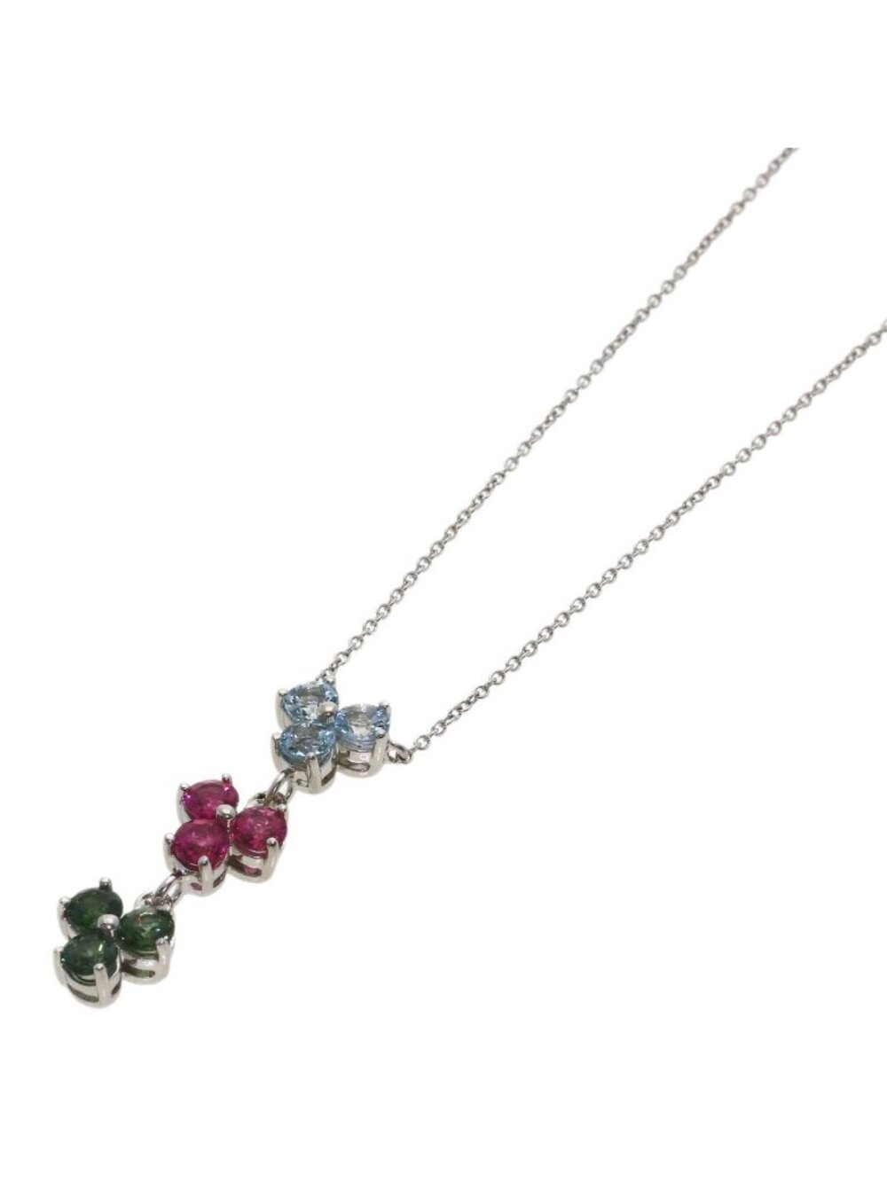Tiffany & Co Aria Aquamarine Tourmaline Necklace 18K White Gold
